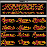 Custom Hockey Jersey - Black Maroon-Gold