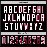 Custom Hockey Jersey - Black Maroon-White