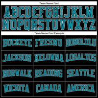 Custom Basketball Jersey - Black Teal-White Authentic Throwback