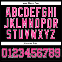 Custom Basketball Jersey - Black Pink-White Authentic Throwback