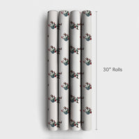Vintage Sports Santa Wrapping Paper, Football Santa Wrapping Paper, Game Day Holiday Wrapping Paper, Christmas Gift Wrap Roll