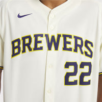 Milwaukee Brewers Christian Yelich Cream Home Limited Player Jersey