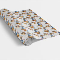 Winter Dog Holiday Wrapping Paper, Skiing Golden Retriever Wrapping Paper, Festive Puppy Christmas Gift Wrap, Dog Lover Seasonal Gift Wrap