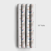 Watercolor State Capitol Holiday Gift Wrap, Texas Flag Christmas Wrapping Paper, Lone Star State Wrapping Paper Roll, Southern Present Wrap