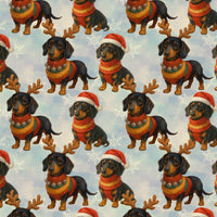 Jolly Long Dog Holiday Gift Wrap, Dachshund Christmas Wrapping Paper, Adorable Sausage Dog Wrapping Paper, Dog Lover Holiday Gift Wrapping Paper