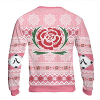 Rose Scythe Holiday Sweater, Anime Chibi Swordsman Christmas Sweatshirt, Manga Graphic Sweatshirt, Japanese Otaku Xmas Graphic Sweatshirt