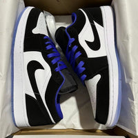 Retro Low Top Basketball Shoes, Black White Colorway, Lace Up Design, Casual Gift for Shoe Lovers