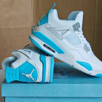 Mid Top Sneakers, Blue Colorway, Lace Up Design, Casual Gift for Sneaker Fans