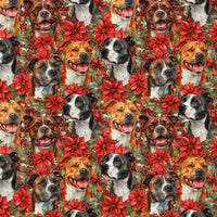 AmStaff Winter Gift Wrap, American Staffordshire Terrier Wrapping Paper, Frosted Pines Holiday Dog Paper, Dog Lover Christmas Wrapping Paper