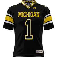 #1 Michigan Wolverines Football Jersey - Black