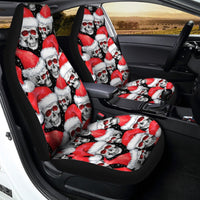 Christmas Spooky Car Seat Covers, Santa Skull Car Seat Covers, Gothic Holiday Seat Covers, Creepy Xmas Auto Decor, Goth Holiday Present