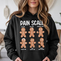 Humorous Christmas Cookie Nurse Hoodie, Pain Scale Gingerbread Man Hoodie, Medical Doctor Hoodie, Xmas Holiday Sweatshirt, RN Hospital Present