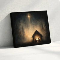 Star of Bethlehem Canvas Wall Art, Nativity Scene Canvas Print, Religious Christmas Canvas Decor, Christian Home Present, Digital Download