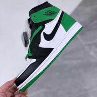 High Top Sneakers, White Black Green Colorway, Lace Up Design, Casual Gift for Sneaker Fans