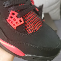 Retro Sneakers, Black Red Colorway, Lace Up Design, Casual Gift for Sneaker Fans