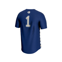 #1 Georgetown Hoyas Lightweight Soccer Fashion Jersey - Navy