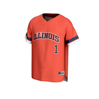 #1 Illinois Fighting Illini Collegiate Baseball Fashion Jersey - Orange