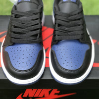 Low Top Sneakers, Blue Black Navy Colorway, Lace Up Design, Casual Gift for Sneaker Fans