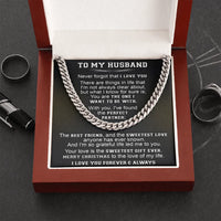 Classic Cuban Chain Necklace for Men, Husband Cuban Link Chain Necklace, Stainless Steel Link Necklace, Anniversary Christmas Present for Him