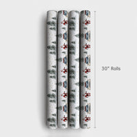 Vintage Police Car Gift Wrap, Police Santa Wrapping Paper, Law Enforcement Christmas Paper, Holiday Wrapping Paper, Cop Gift Wrap Roll