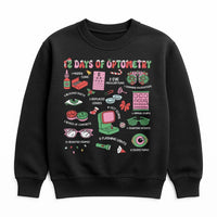 Eye Doctor Christmas Sweatshirt, 12 Days of Optometry Sweatshirt, Optician Holiday Crewneck, Eye Care Xmas Sweater, Optometrist Sweatshirt