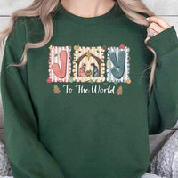 Christian Nativity Scene Crewneck, Joy to the World Sweatshirt, Religious Christmas Pullover, Faith Holiday Sweatshirt, Faith Present for Her