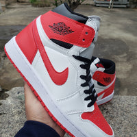 Sneakers, Red White Colorway, Lace Up Design, Casual Gift for Sneaker Fans
