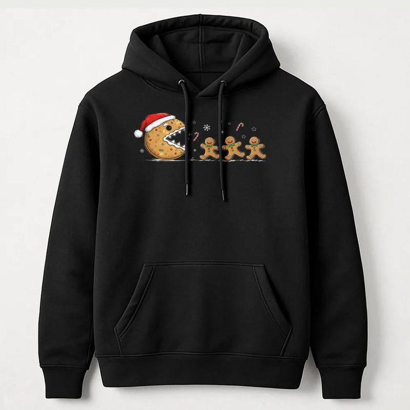 Adorable Christmas Cookie Hoodie, Humorous Gingerbread Man Hoodie, Holiday Gingerbread Hooded Sweatshirt, Festive Xmas Pullover Hoodie Present
