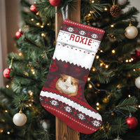 Custom Pet Name Holiday Stocking, Personalized Guinea Pig Christmas Stocking, Adorable Small Animal Xmas Stocking, Unique Pet Lover Present