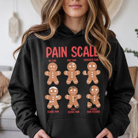 Humorous Christmas Medical Hoodie, Pain Scale Gingerbread Hoodie, Nurse Holiday Sweatshirt, Doctor Nursing Student Hooded Sweatshirt, Xmas Present
