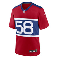 New York Giants Bobby Okereke Century Red Alternate Player Game Jersey