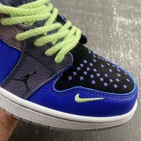 Low Top Sneakers, Royal Blue Black Purple Colorway, Lace Up Design, Casual Gift for Sneaker Fans