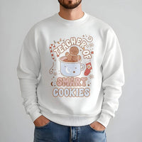 Gingerbread Christmas Sweater, Teacher of Smart Cookies Sweatshirt, Adorable Teacher Holiday Crewneck, Festive School Graphic Pullover