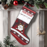 Cartoon Kitten Holiday Stocking, Ugly Sweater Cat Christmas Stocking, Personalized Cat Christmas Stocking, Pet Lover Xmas Fireplace Decor