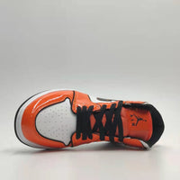 Sneakers, White Black Orange Colorway, Lace Up Design, Casual Gift for Sneaker Fans