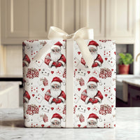 Poker Card Christmas Gift Wrap, Cool Santa Wrapping Paper, Sunglasses Santa Holiday Wrapping Paper, Casino Game Lover Xmas Wrapping Paper