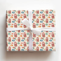 Summer Holiday Christmas Gift Wrap, Tropical Beach Santa Wrapping Paper, Santa on Vacation Wrapping Paper, Coastal Beach Gift Wrap Roll