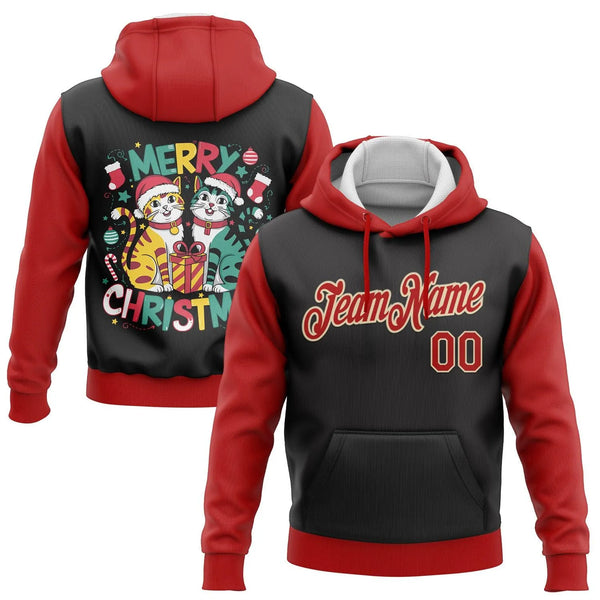 Personalized Name and Number Christmas Sweatshirt, Custom Holiday Sports Hoodie, Xmas Game Day Hoodie, Holiday Fan Present