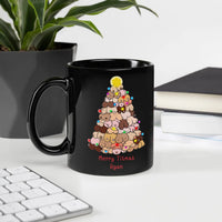 Humorous Boob Tree Christmas Coffee Mug, Merry Titmas Ceramic Mug, Sarcastic Holiday Graphic Cup 11oz 15oz, Adult Humor Xmas Present