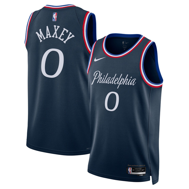 Philadelphia 76ers 2025/26 City Edition Swingman Jersey - Navy - Tyrese Maxey