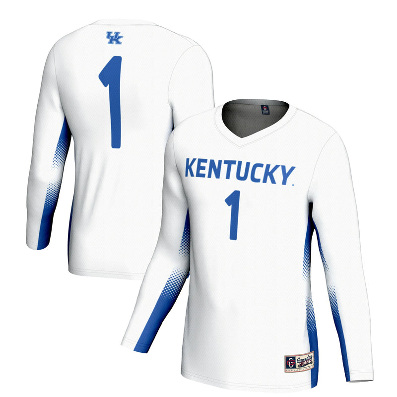 #1 Kentucky Wildcats Lightweight Volleyball Jersey - White