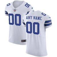 Dallas Cowboys White Custom Elite Jersey