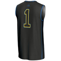 #1 Delaware Fightin' Blue Hens Lightweight Basketball Jersey - Black