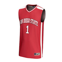 #1 San Diego State Aztecs Lightweight Basketball Fashion Jersey - Cardinal