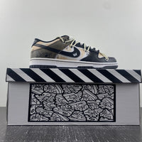 Low Top Sneakers, White Black Brown Colorway, Lace Up Design, Casual Gift for Sneaker Fans