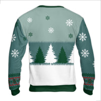 Winter Forest Paw Print Sweater, Is This Fluffy Enough Ugly Christmas Sweater, Humorous Pet Lover Holiday Sweatshirt, Comfy Xmas Present for Men