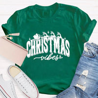 Festive Holiday Graphic Tee, Christmas Vibes Shirt, Retro Christmas Vibes T-Shirt, Winter Holiday Shirt, Unisex Christmas Present