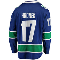 Vancouver Canucks Filip Hronek Blue Home Breakaway Jersey