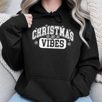 Retro Varsity Snowflake Hoodie, Christmas Vibes Hoodie, Comfy Winter Holiday Hoodie, Adorable Christmas Pullover Sweatshirt, Holiday Present for Her