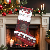 Custom Bunny Christmas Stocking, Personalized Lop-Eared Rabbit Christmas Stocking, Adorable Pet Holiday Stocking, Animal Lover Xmas Mantel Decor